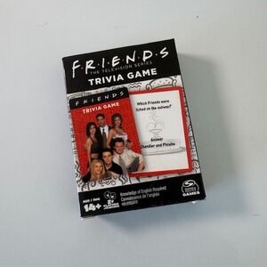 Spin Master Friends Trivia Game OS Red Black Sitcom Card Deck 53 Cards